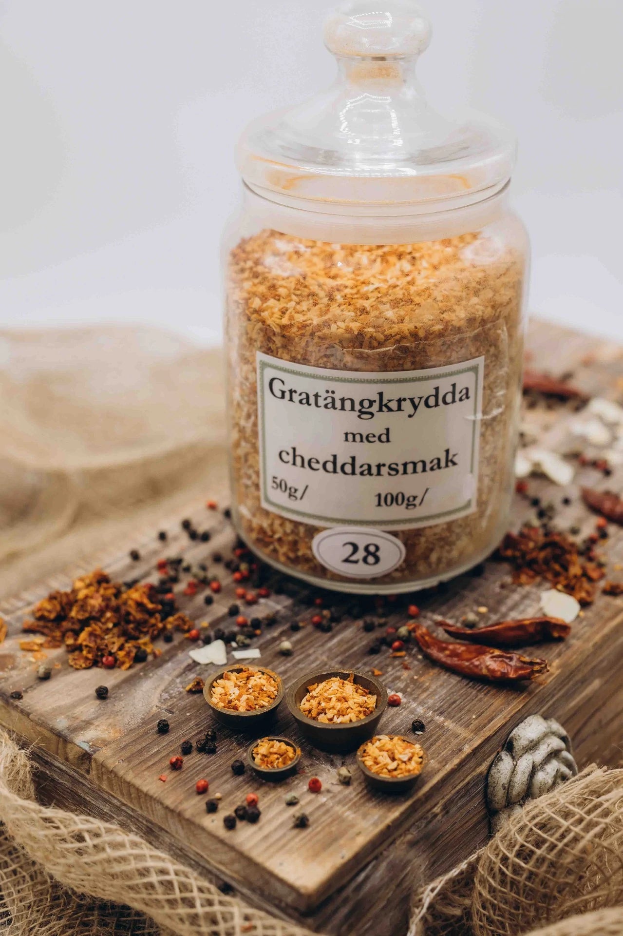 Gratängkrydda med cheddarsmak