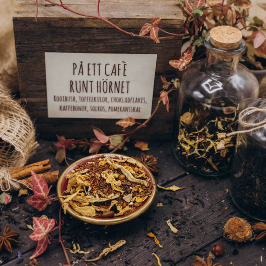 På ett café runt hörnet